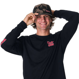 Ugly Stik Black Camo Rubber Patch Trucker